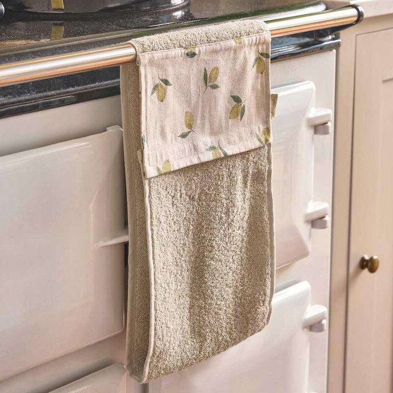 Sophie Allport Roller Hand Towel Linen Blend Lemons image number 1