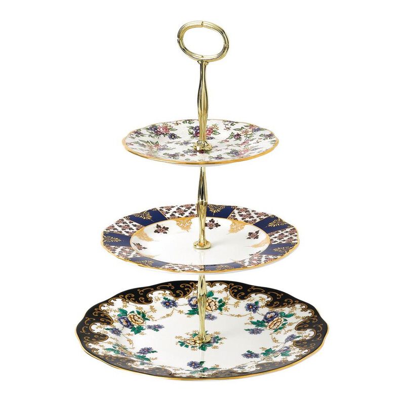 Royal Albert 100 Years 3 Tier Cake Stand: 1900, 1910, 1940 image number 0