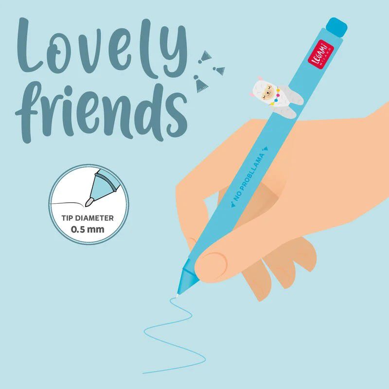 Legami Lovely Friends Gel Pen - Llama image number 2