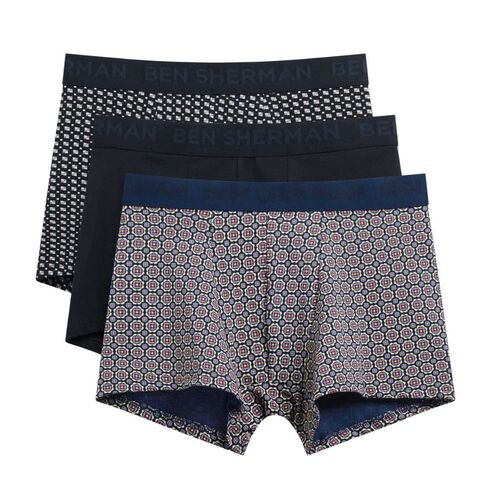 Ben Sherman Jacquard Geo Mix Trunks - 3 Pack