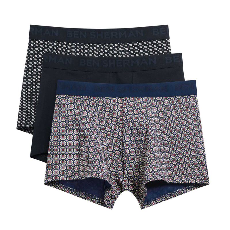 Ben Sherman Jacquard Geo Mix Trunks - 3 Pack image number 0