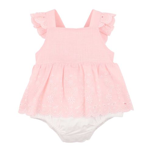 B&eacute;b&eacute; Che LSea Broderie Overlay Bodysuit