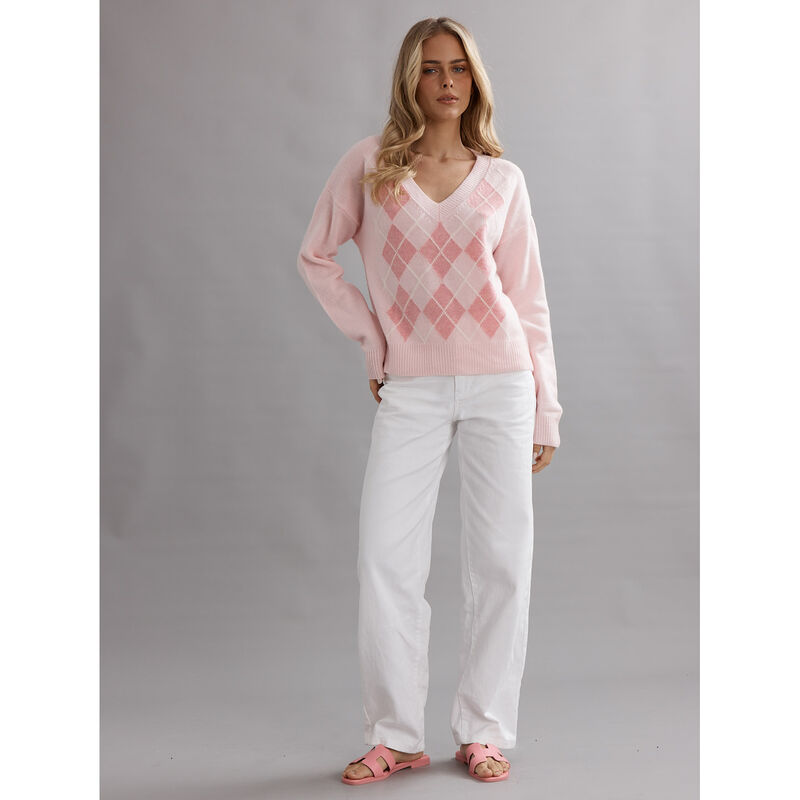Caitlin Crisp Argyle Jumper image number 3