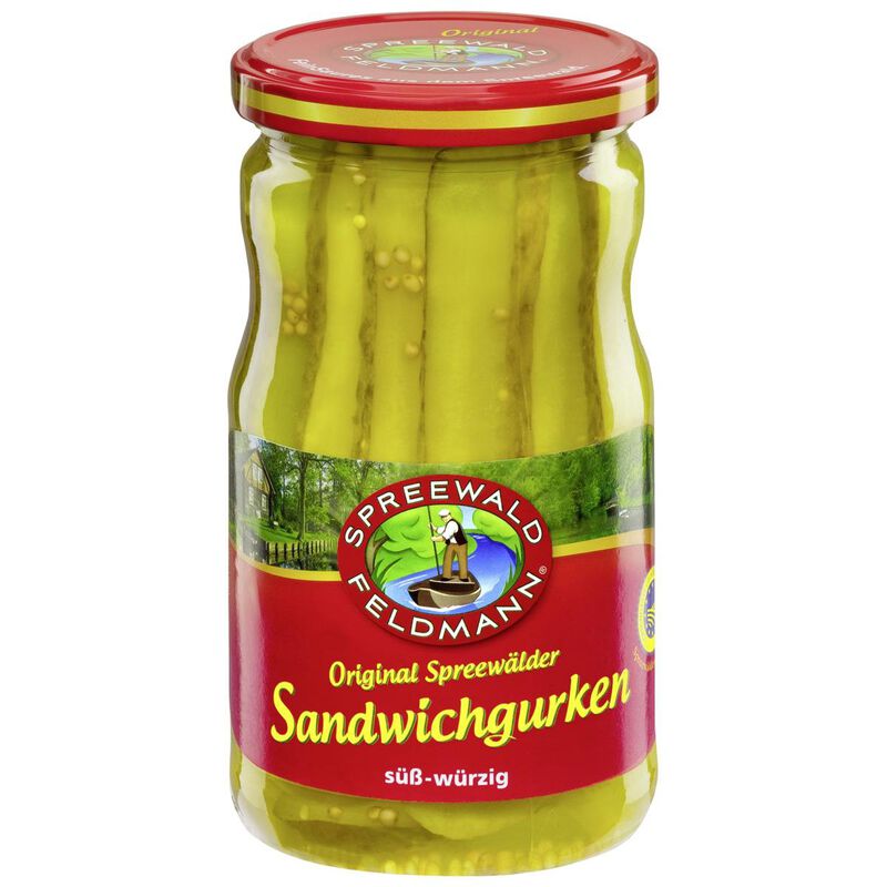 Spreewald Sandwich Gherkins Sliced 330g image number 0