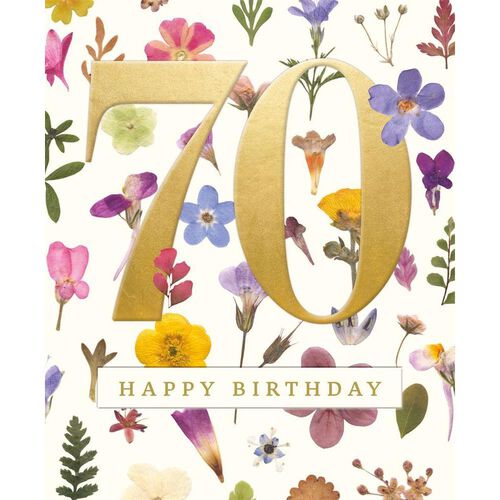 Museums & Galleries 70 Happy Birthday Wild Meadow Card