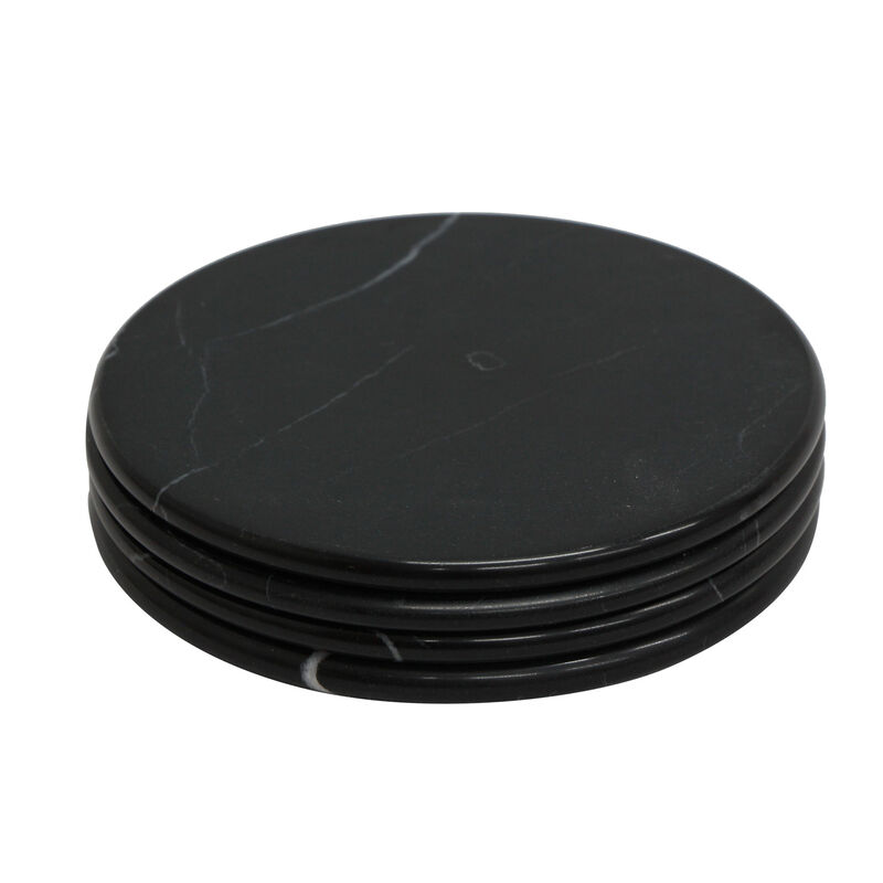 French Country Malmo Coasters Black (4PC) image number 0