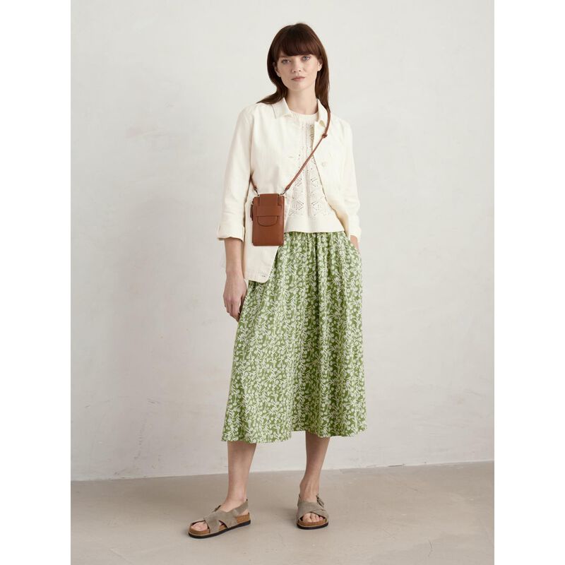 Seasalt Cornwall Ready Sail Skirt Campion Vines Dill image number 3