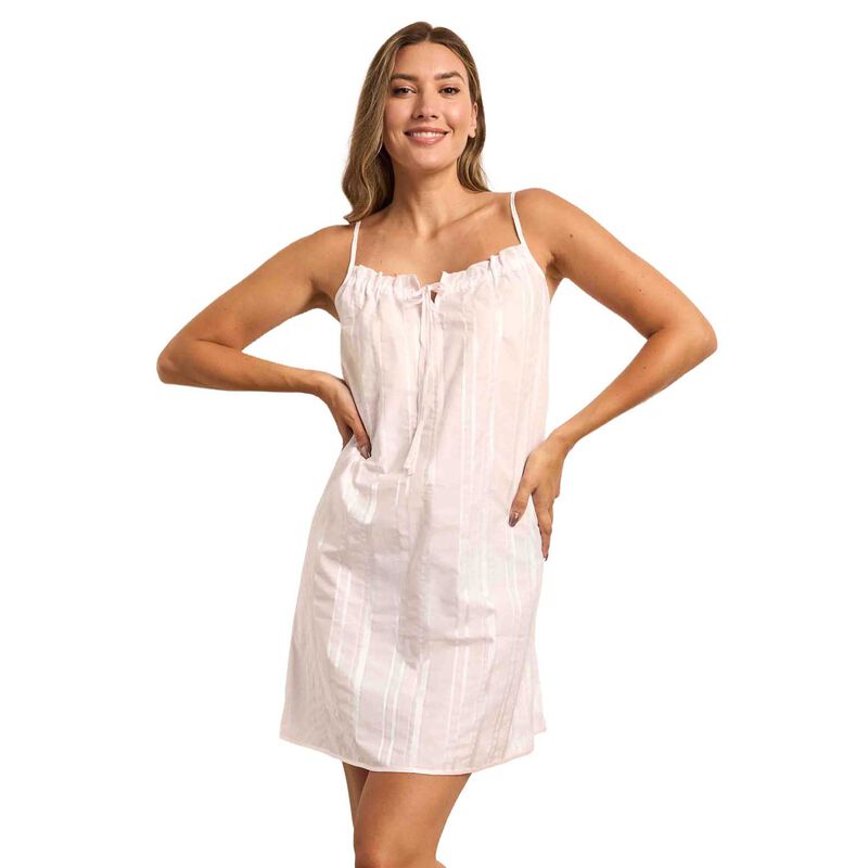 Cottonreal Super Voile Sateen Stripe Strappy Chemise Nightdress image number 0