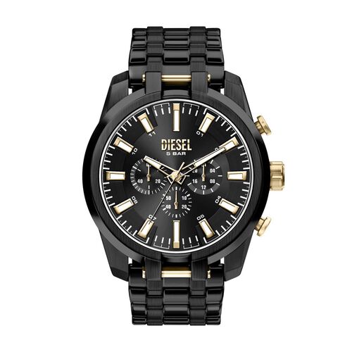 Diesel Split Chronograph Black Stainless Steel Watch