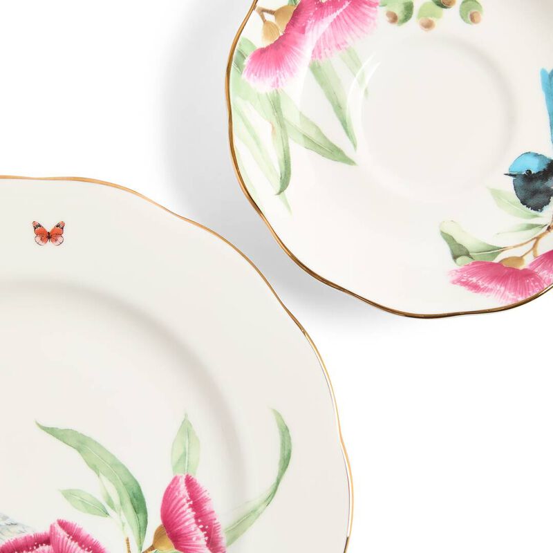 Miranda Kerr Australiana Teacup Saucer Plate White 3 Pieces image number 2