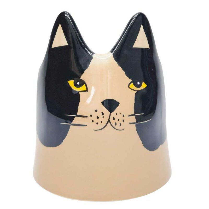 Urban Products Bailey Cat Planter Black & White 14cm image number 0