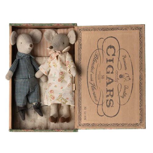 Maileg Grandma And Grandpa Mice In Box