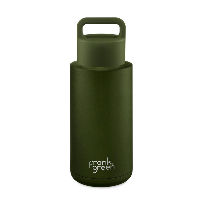 frank green 34oz Ceramic Reusable Bottle Grip Finish with Grip Lid image number 0