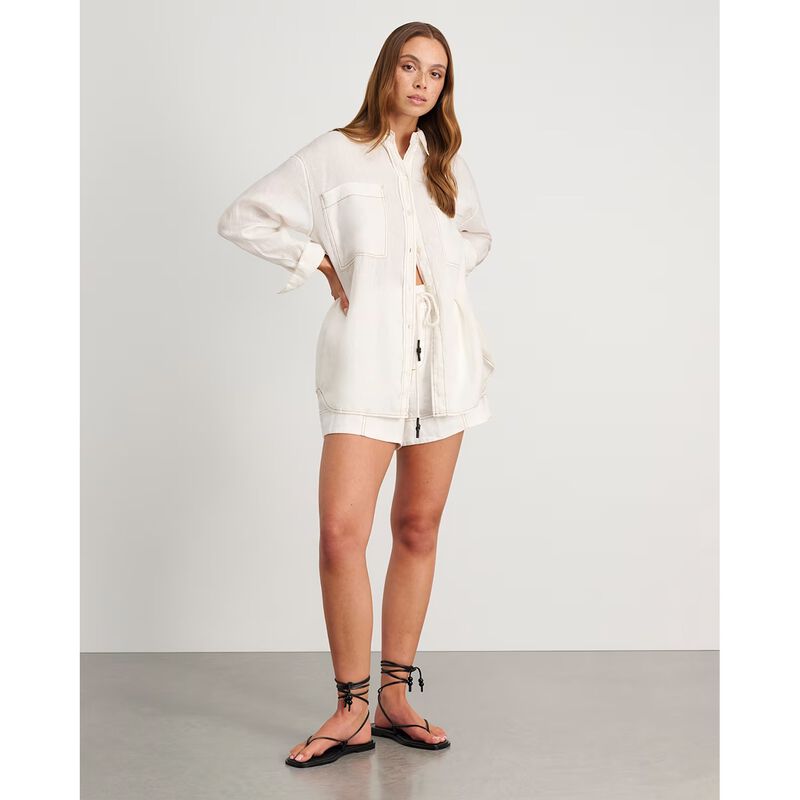 JAG Cindy Linen Oversized Shirt image number 19