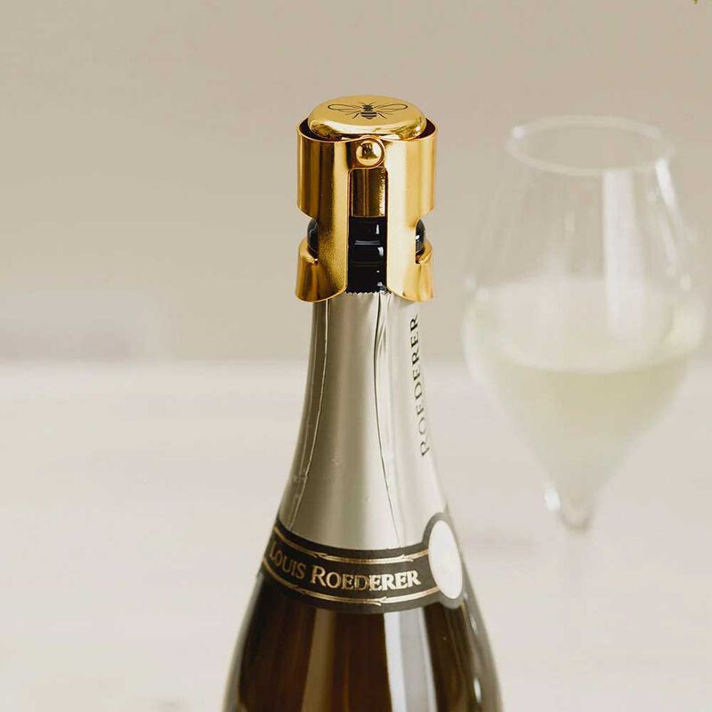 Selbrae House Champagne/Prosecco Stopper Gold Bee image number 3