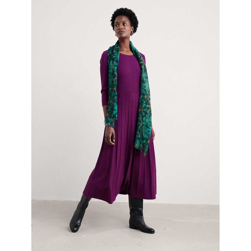 Seasalt Cornwall Folk Song Dress Amethyst image number 2