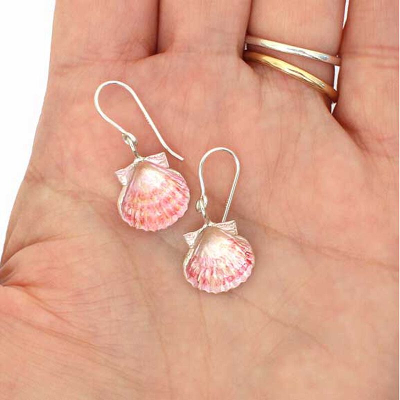 Lilygriffin Jewellery Handpainted Fanshell Earrings image number 2