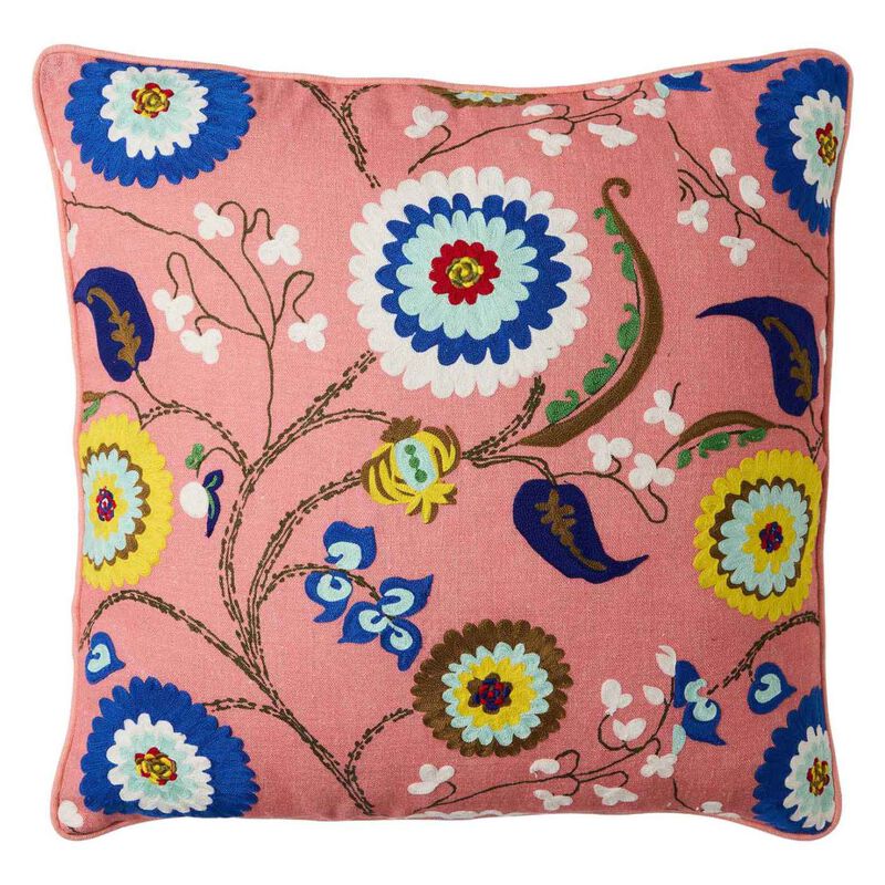 Kip&Co X Anna Spiro Isabelle Sunset Embroidered Cushion image number 0
