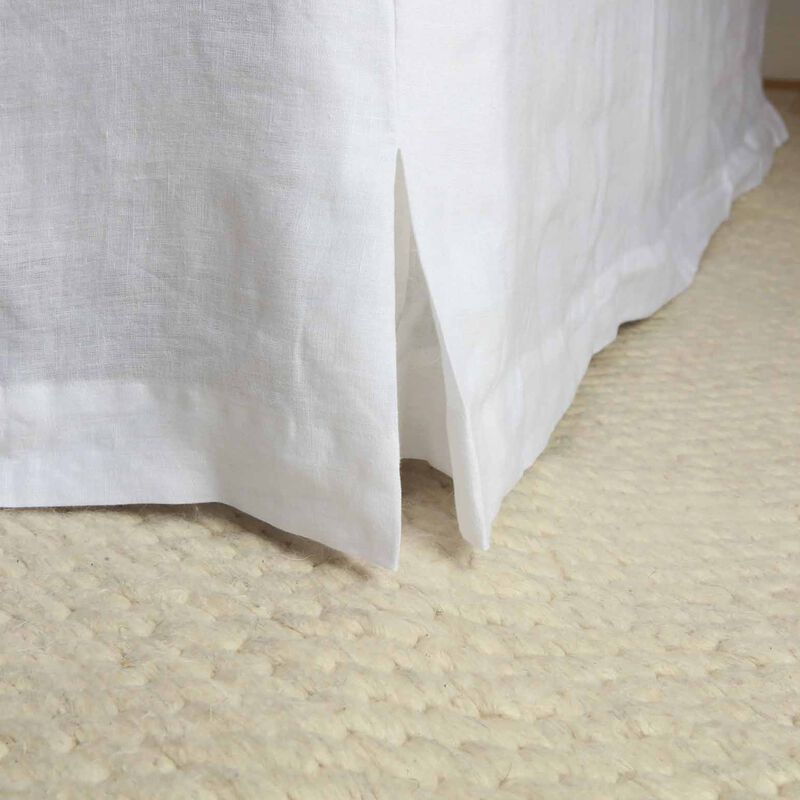 Home Lab French Flax Linen Bed Skirt image number 1