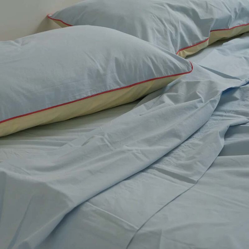 Home Lab 100% Stonewashed Cotton Reversible Pillowcase Pair image number 2