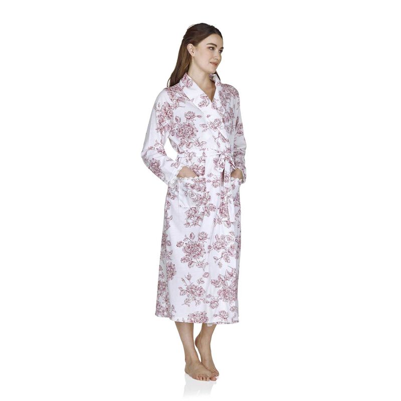La Marquise Vintage Bouquet Wrap Over Shawl Collar Robe image number 0