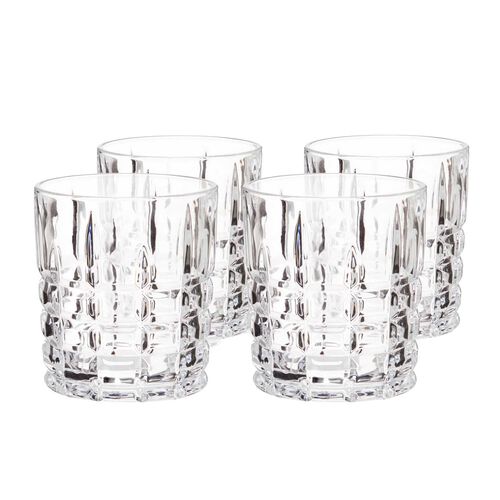 Viski Highland Crystal Dof Tumblers Set Of 4