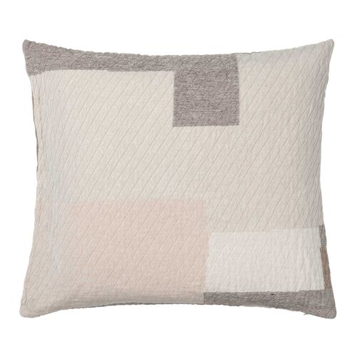 Broste Cushion Cover Patch - Greys/Black 60x60