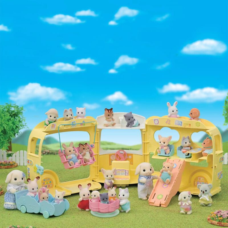 Sylvanian Families Rainbow Fun Nursery Bus image number 3