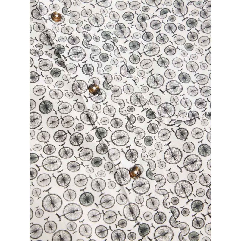 White Stuff Finsbury Mono Bike Print Shirt image number 2