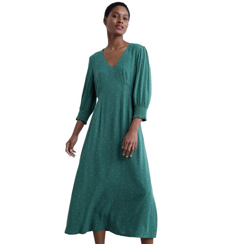 Seasalt Cornwall Bell Gable Dress Dotty Speckle Pine Shoots