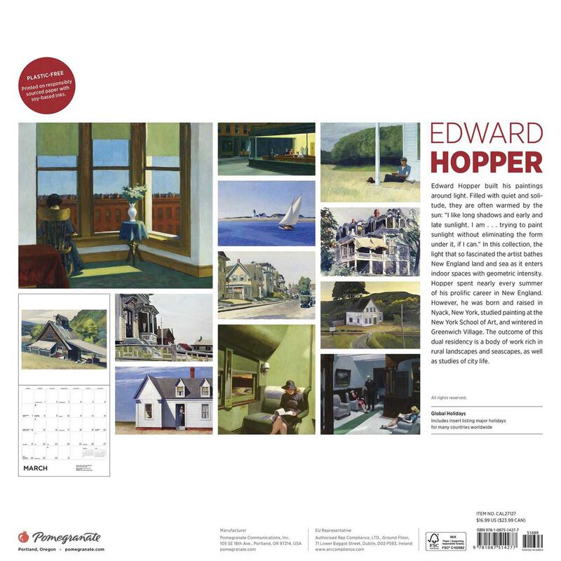 Pomegranate Edward Hopper Wall Calendar 2027 image number 2