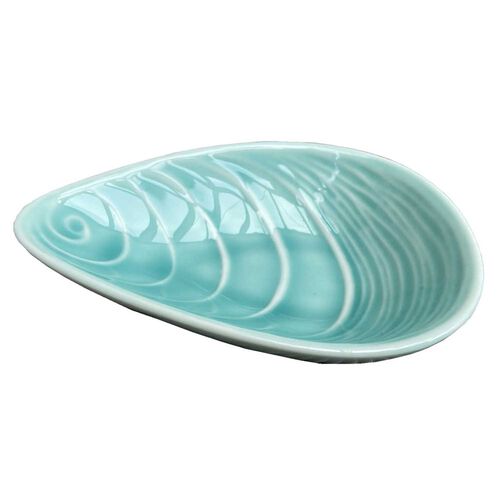 Jo Luping Mussel Aqua Porcelain Bowl 25cm