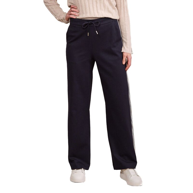 Vassalli Wide Leg Full Length Pant With Side Stripe Panel image number 3