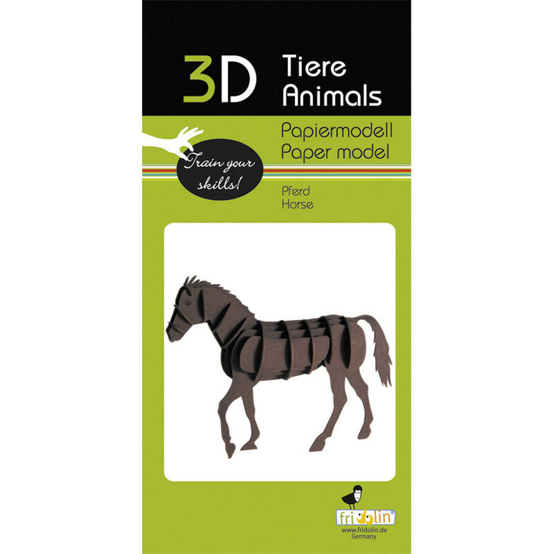 Fridolin 3D Paper Model - Horse image number 1