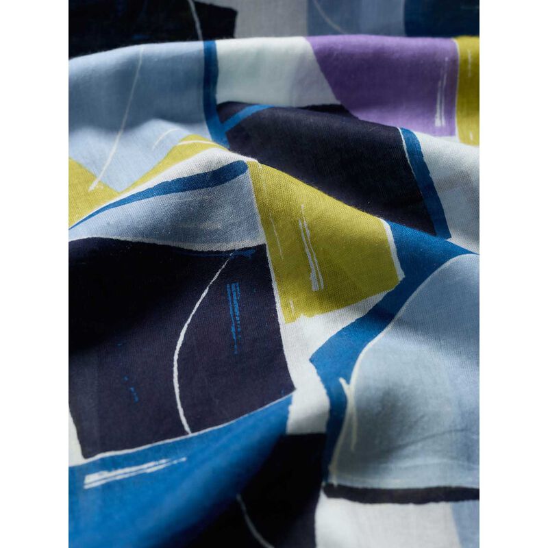 Seasalt Cornwall May Garland Scarf Block Shapes Bilberry image number 2