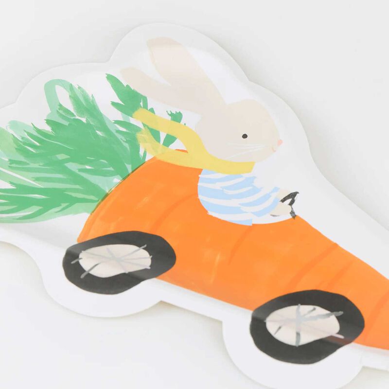 Meri Meri Easter Racing Car Bunny Plates image number 1
