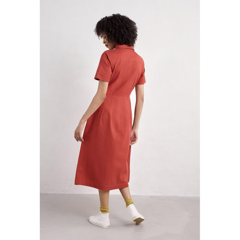 Seasalt Cornwall Birch Glade Dress Dark Cinnamon image number 1