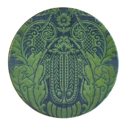 Tanya Wolfkamp Coaster - Damask - Huhu Green
