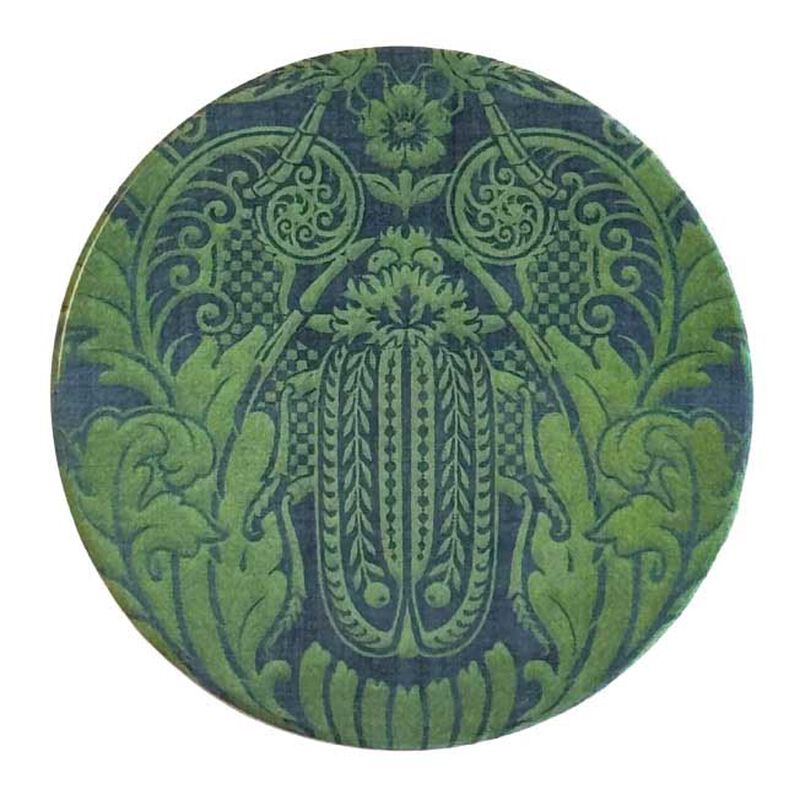 Tanya Wolfkamp Coaster - Damask - Huhu Green image number 0