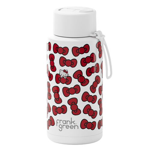 frank green 34oz Reusable Bottle Hello Kitty w Flip Straw Lid (Bow Edition)