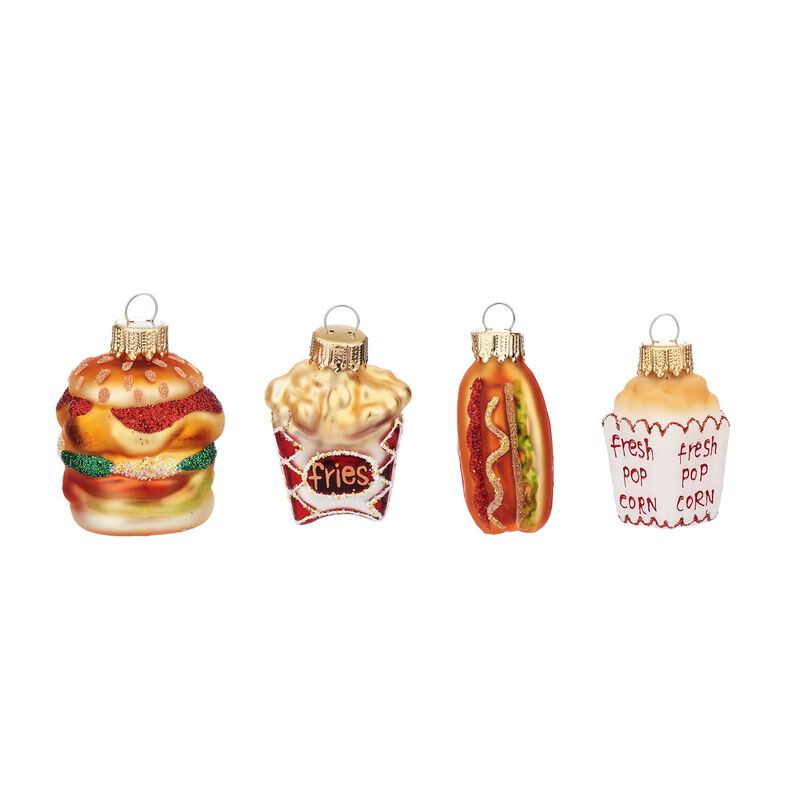 Sass & Belle Fast Food Baubles Set of 4 image number 0