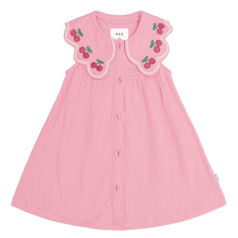 Huxbaby Cherry Emb Collar Dress 6M-2Y image number 0