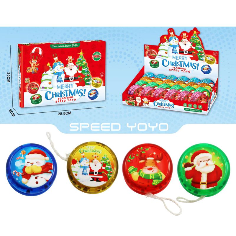 Xmas Yoyo Flashing 4Asst 55mm image number 0
