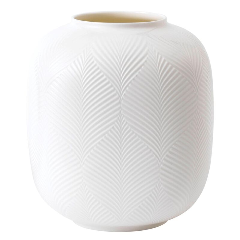 Wedgwood White Folia Rounded Vase 21cm image number 0
