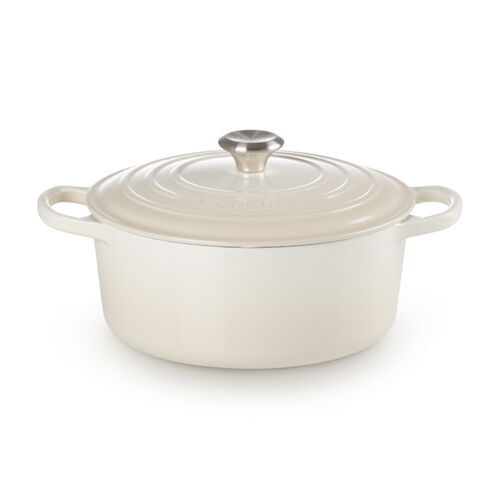 Le Creuset Cast Iron Round Casserole 26cm - Meringue