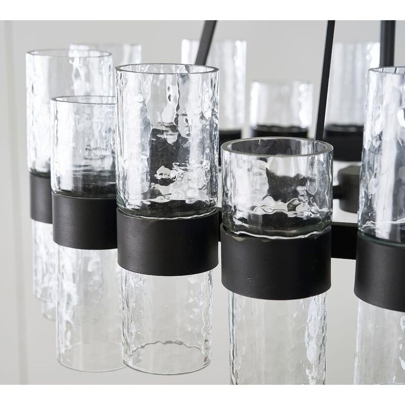 Pottery Barn Penni Glass Tube Round Chandelier 60cmD image number 1