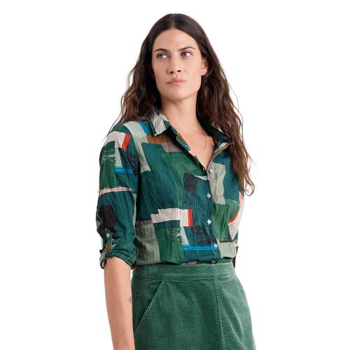 Seasalt Cornwall Larissa Shirt Aerial Field Coppice