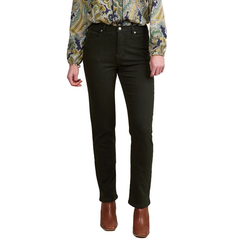 Vassalli Slim Leg Full Length Knit Denim Jean image number 4