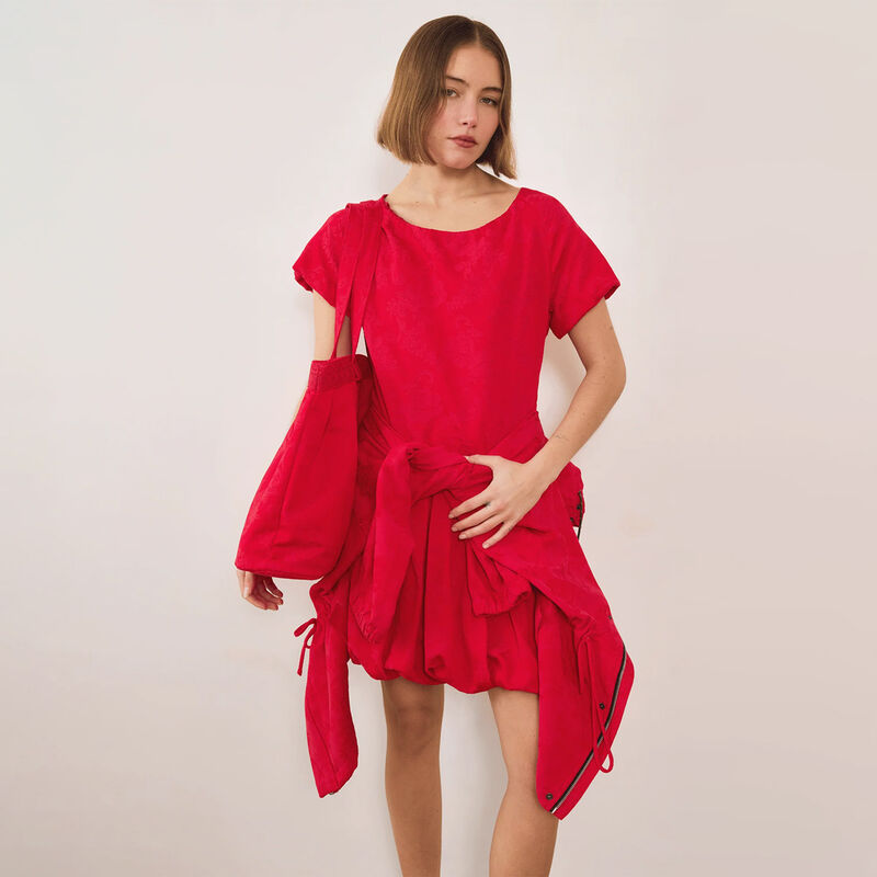COMMONPLACE ESSENTIALS Esme Jacquard Puff Dress image number 2