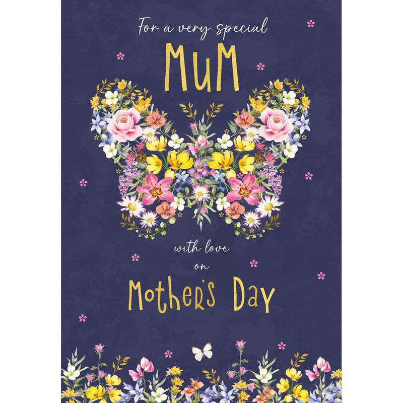 Image Gallery Big Floral Butterfly Mother's Day Card image number 0